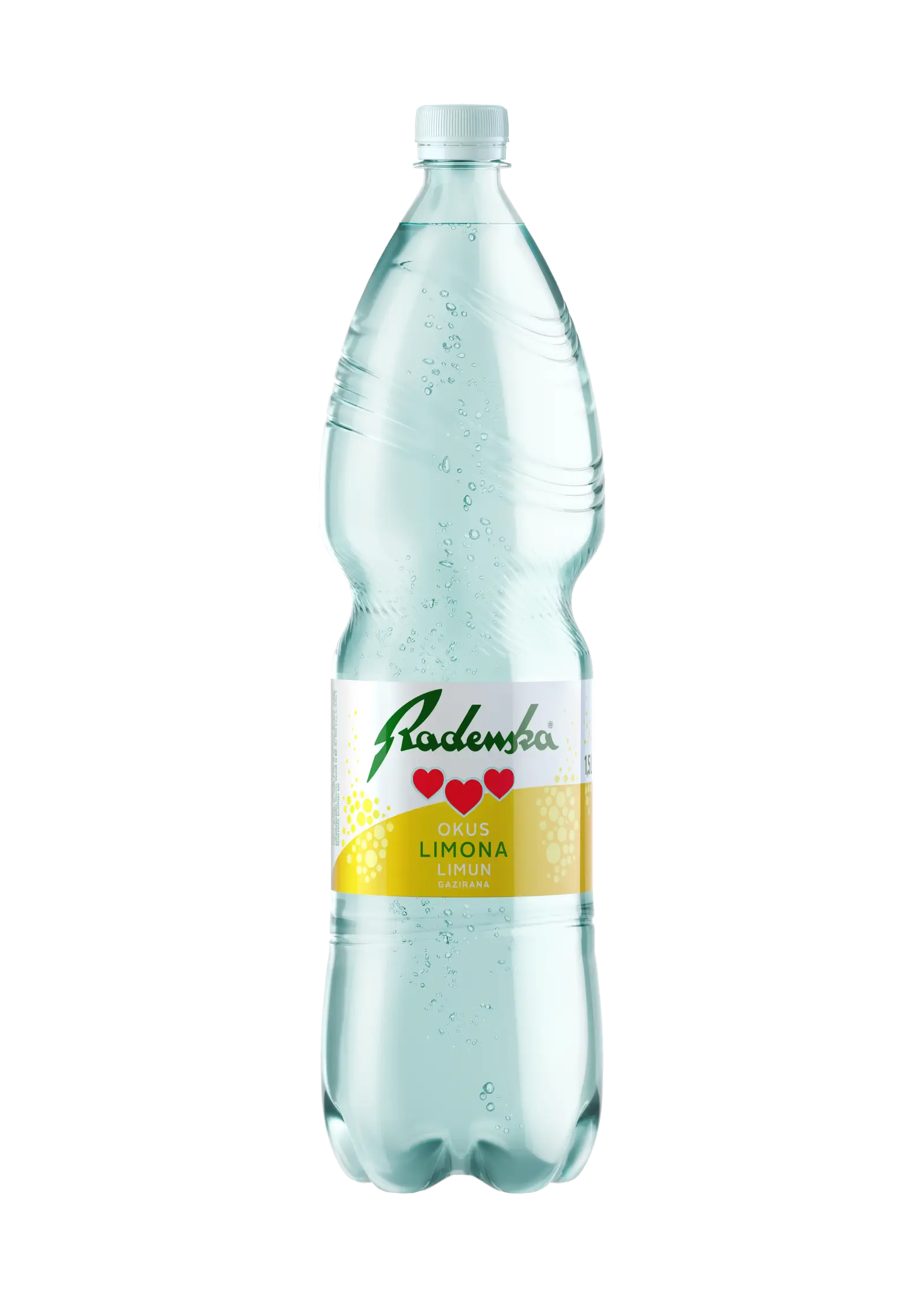 Radenska, Ujë me shije limoni, plastikë, 1,5 L
